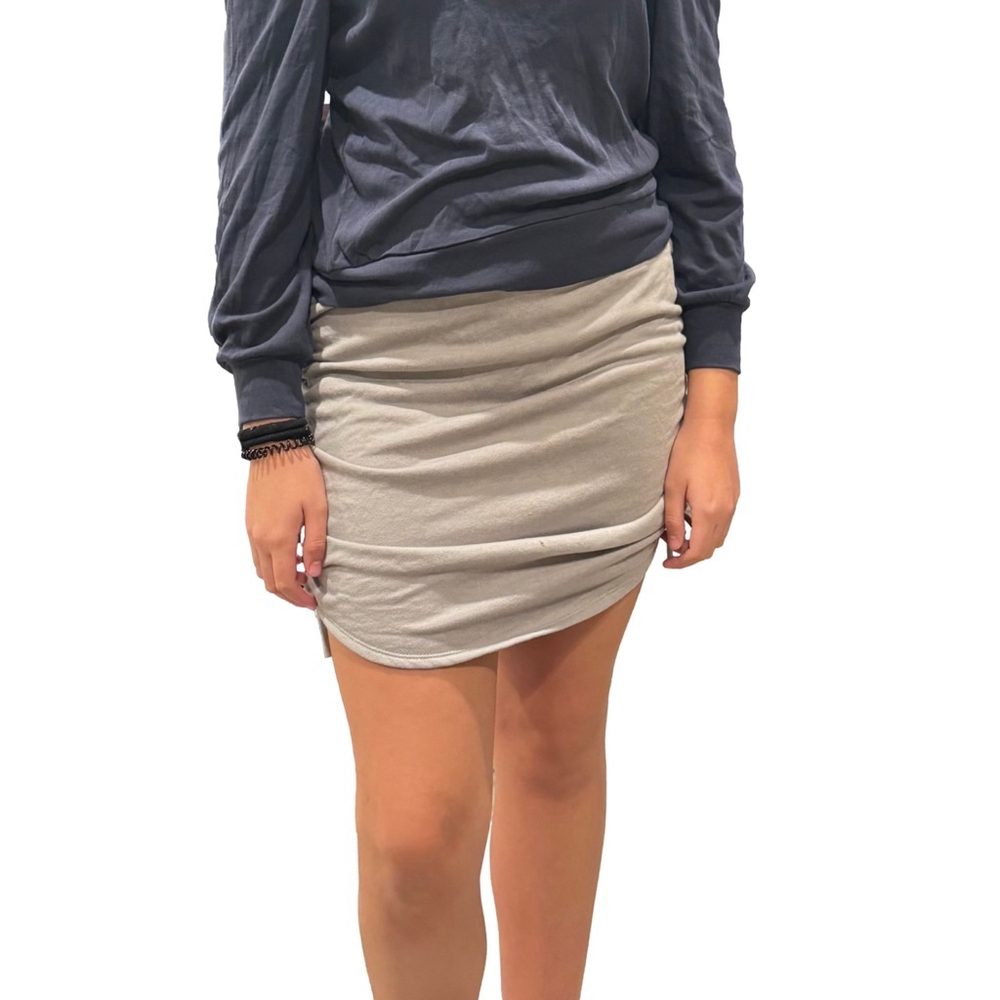New Chase Vintage Fleece Drawstring Shirttail Skirt Size S